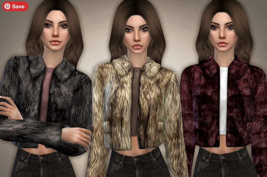 Black Lily — Collared Faux-Fur Jacket