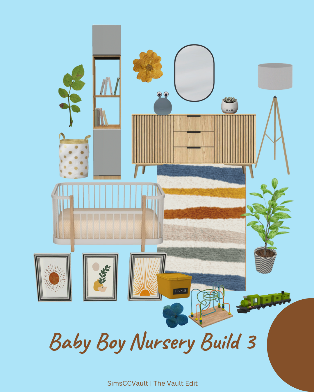 Sims 4 CC Baby Boy Nursery Build 3