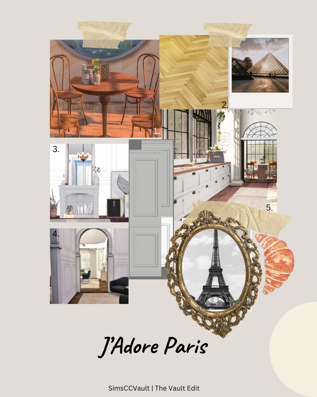Sims 4 CC Paris Inspired Build