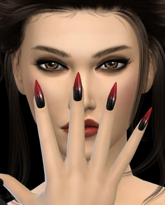 Modern Victorian Gothic Stiletto Nails