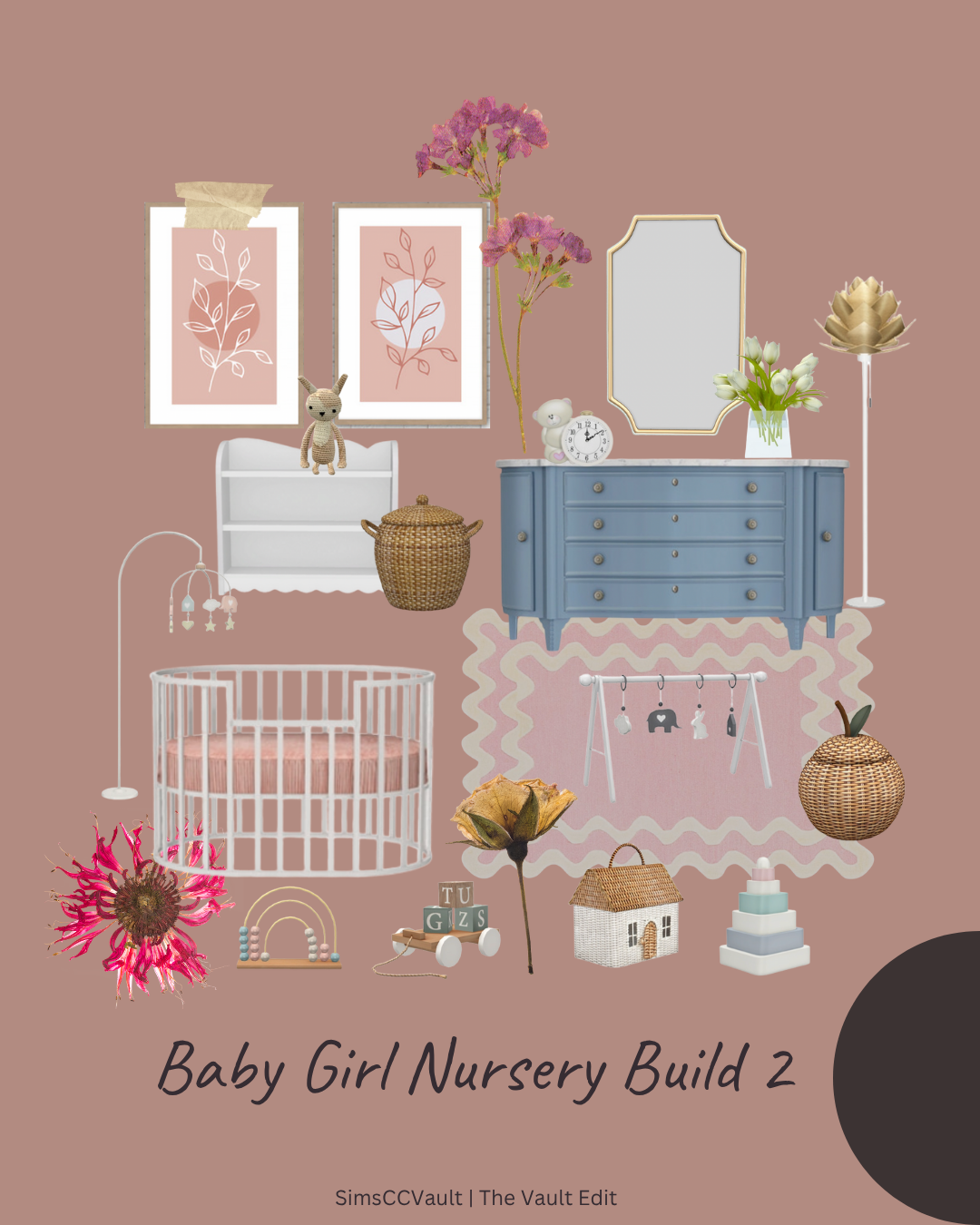 Sims 4 CC Baby girl room